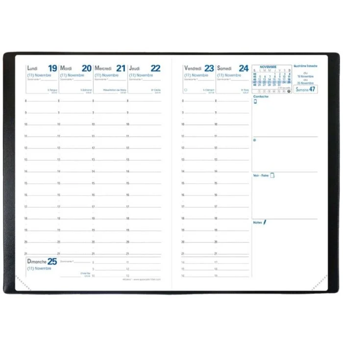 Agenda de poche 2026 Semainier 100 x 150 mm QUO VADIS Affaires