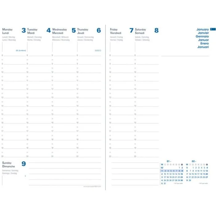 Agenda QUO VADIS Président 2026 210 x 270 mm Equology