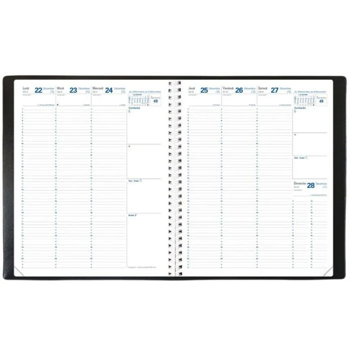 Grand Agenda Semainier 2026 Euréquart 24 x 30 cm QUO VADIS