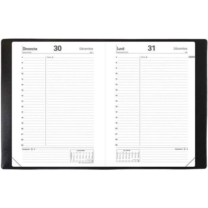 Agenda 2026 - 120 x 170 mm - Noir QUO VADIS ABP 2