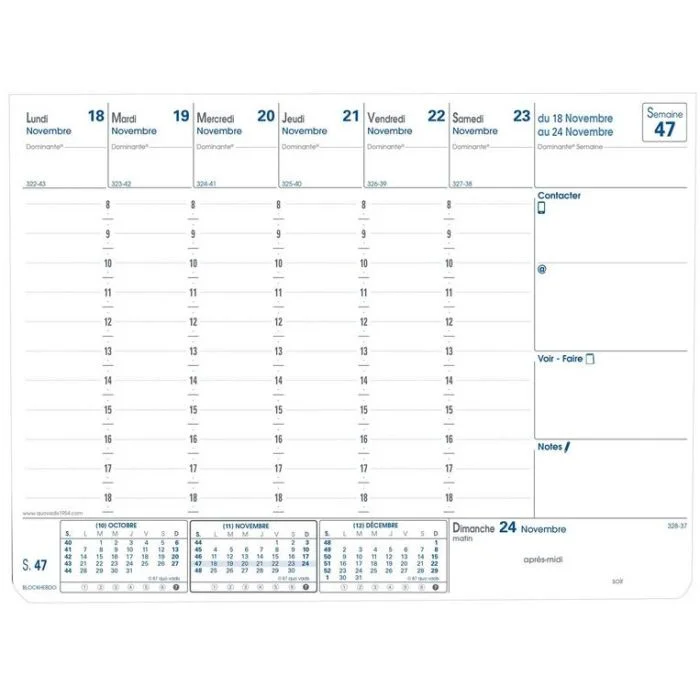 Recharge pour bloc éphéméride 2026 - BLOCKHEBDO QUO VADIS