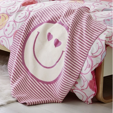 Jacquard Decke S.Oliver Baby Smiley Pink