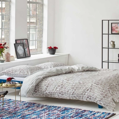 Housse de Couette Esprit Krisa Grey Satin de Coton