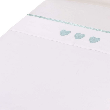 Drap Lit Bébé Briljant Luna Bordure Jade Coton