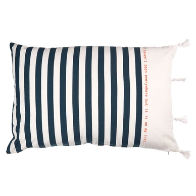 Coussin Riviera Maison Traveler Blauw (40 x 60 cm)