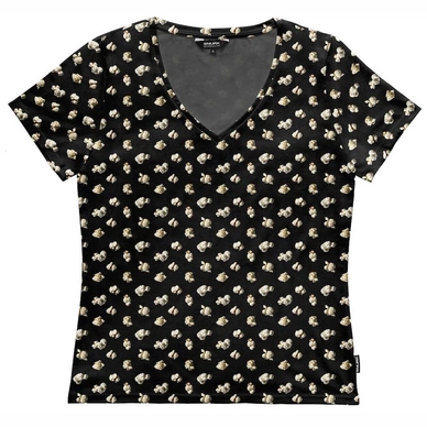 T-Shirt V-Neck SNURK Femme Popcorn Polka