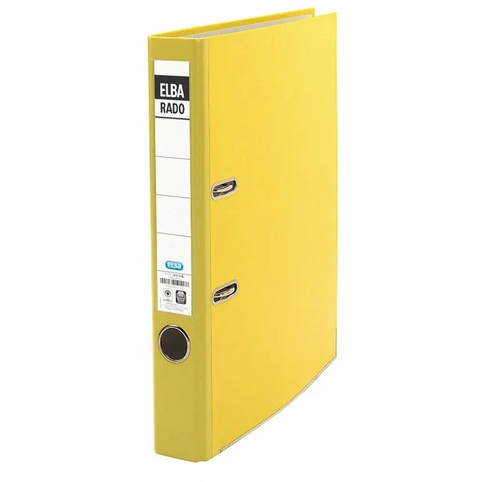 Classeur à levier - Dos 50 mm - Jaune ELBA Rado Brillant