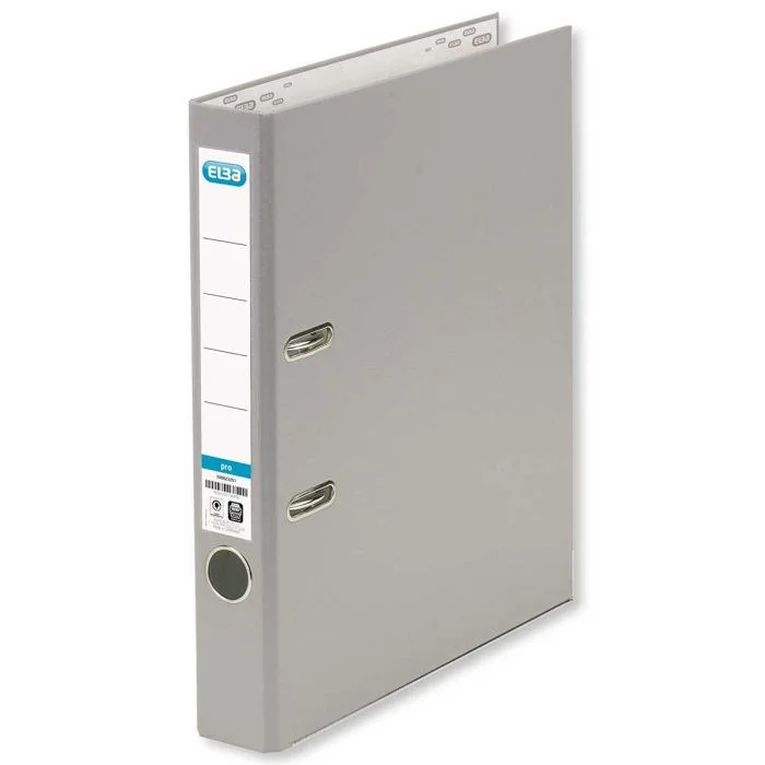 Classeur à levier en PP - Dos 50 mm - Gris ELBA Smart Pro+