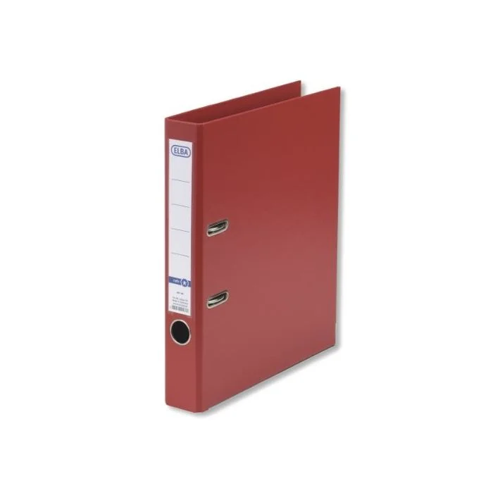 Classeur à levier en PP - Dos 50 mm - Rouge ELBA Smart Pro+