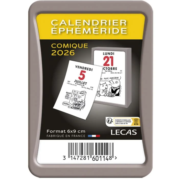 Ephéméride 2026 - Comique - Bloc 60 x 90 mm LECAS