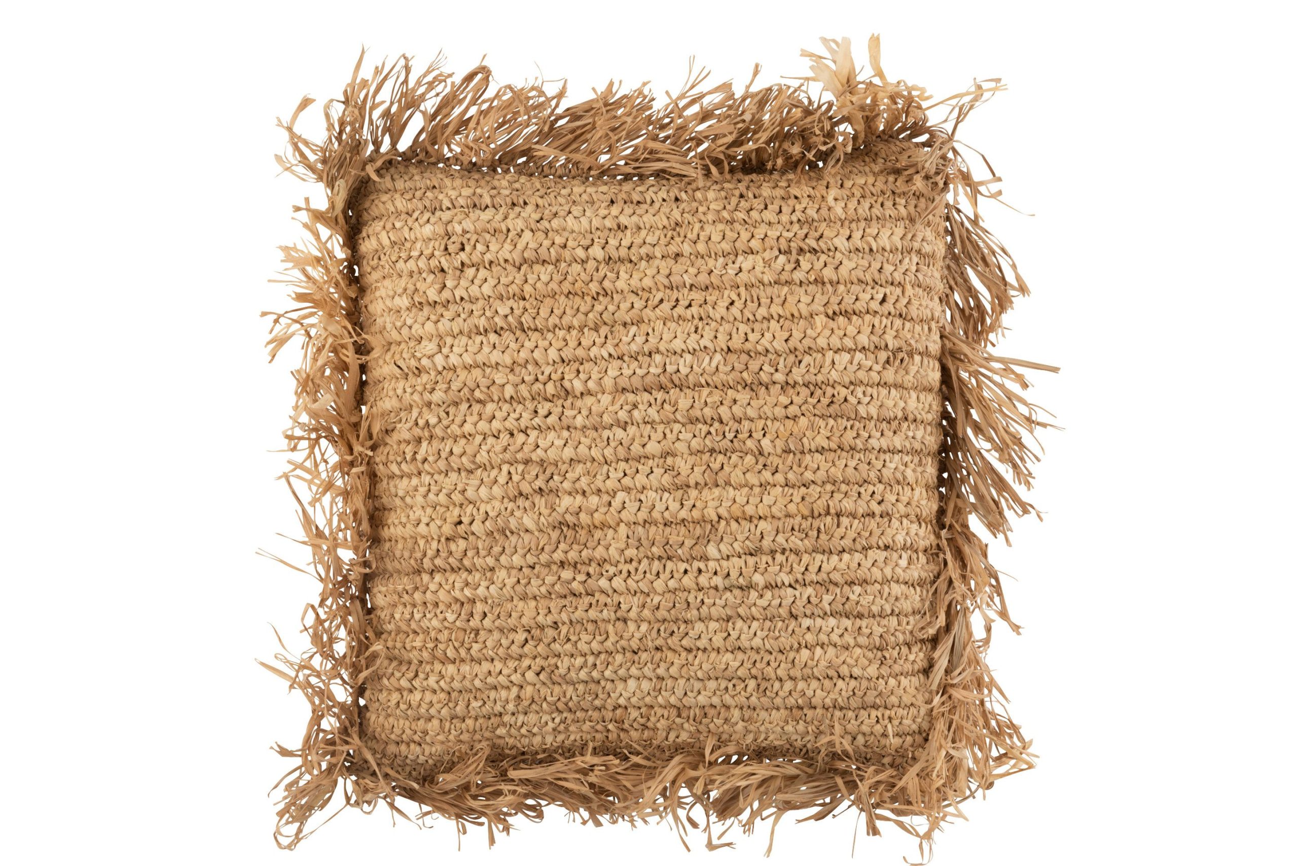 Coussin carre raphia naturel small