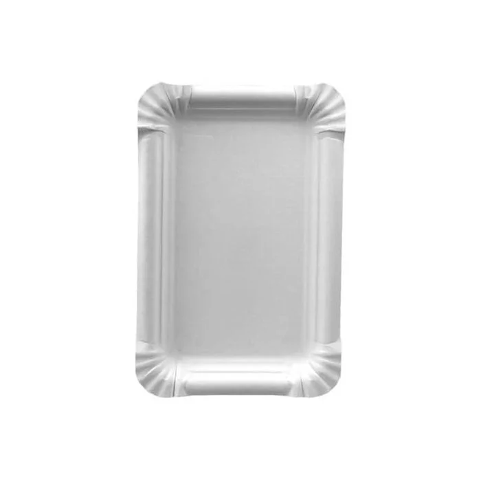 Assiette jetable en carton - 130 x 200 mm PAP STAR Pure Lot de 250