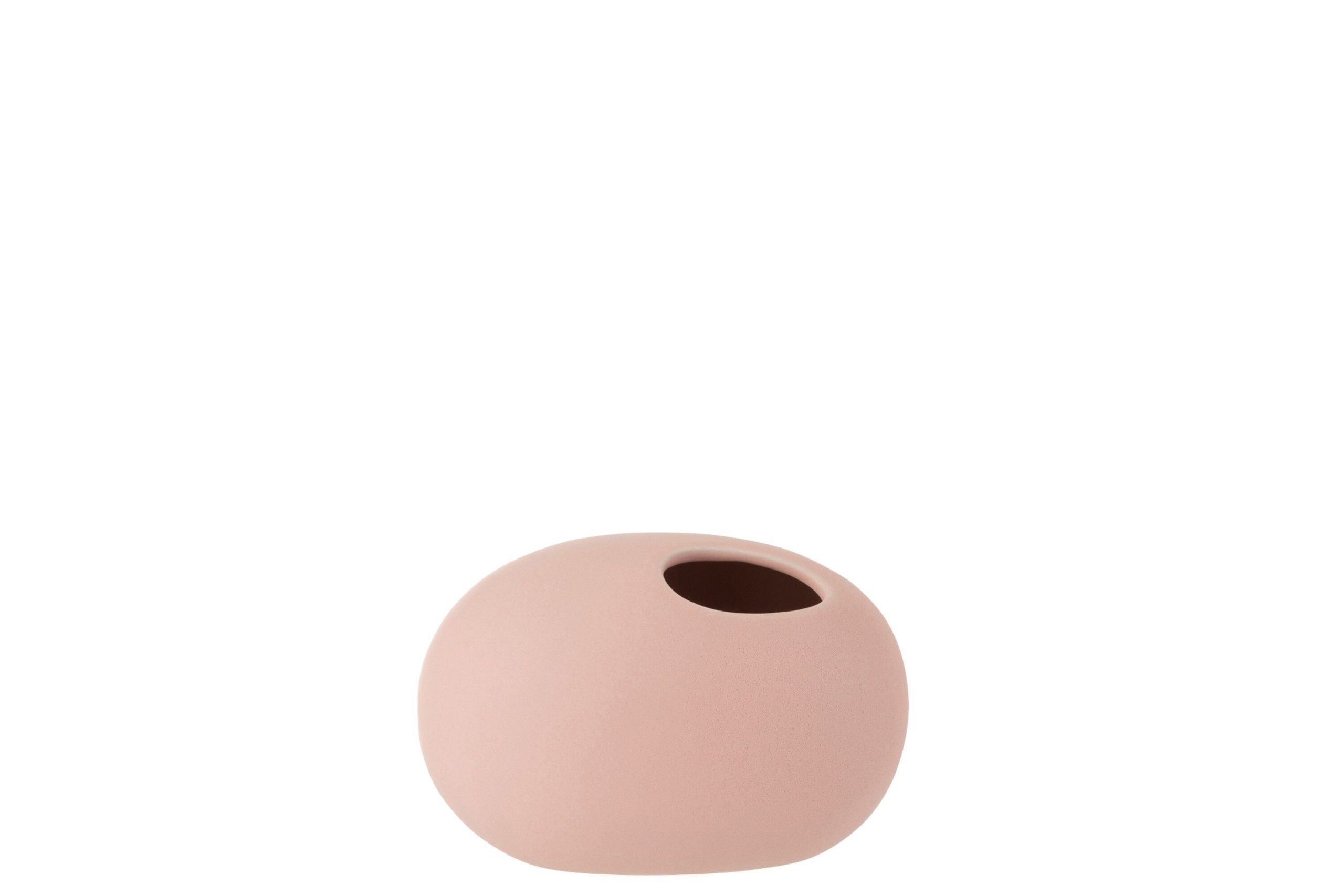Vase ovale ceramique rose pastel small