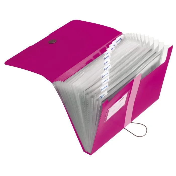 Trieur Papier A4 - 12 compartiments - Framboise HERLITZ Easy orga to go