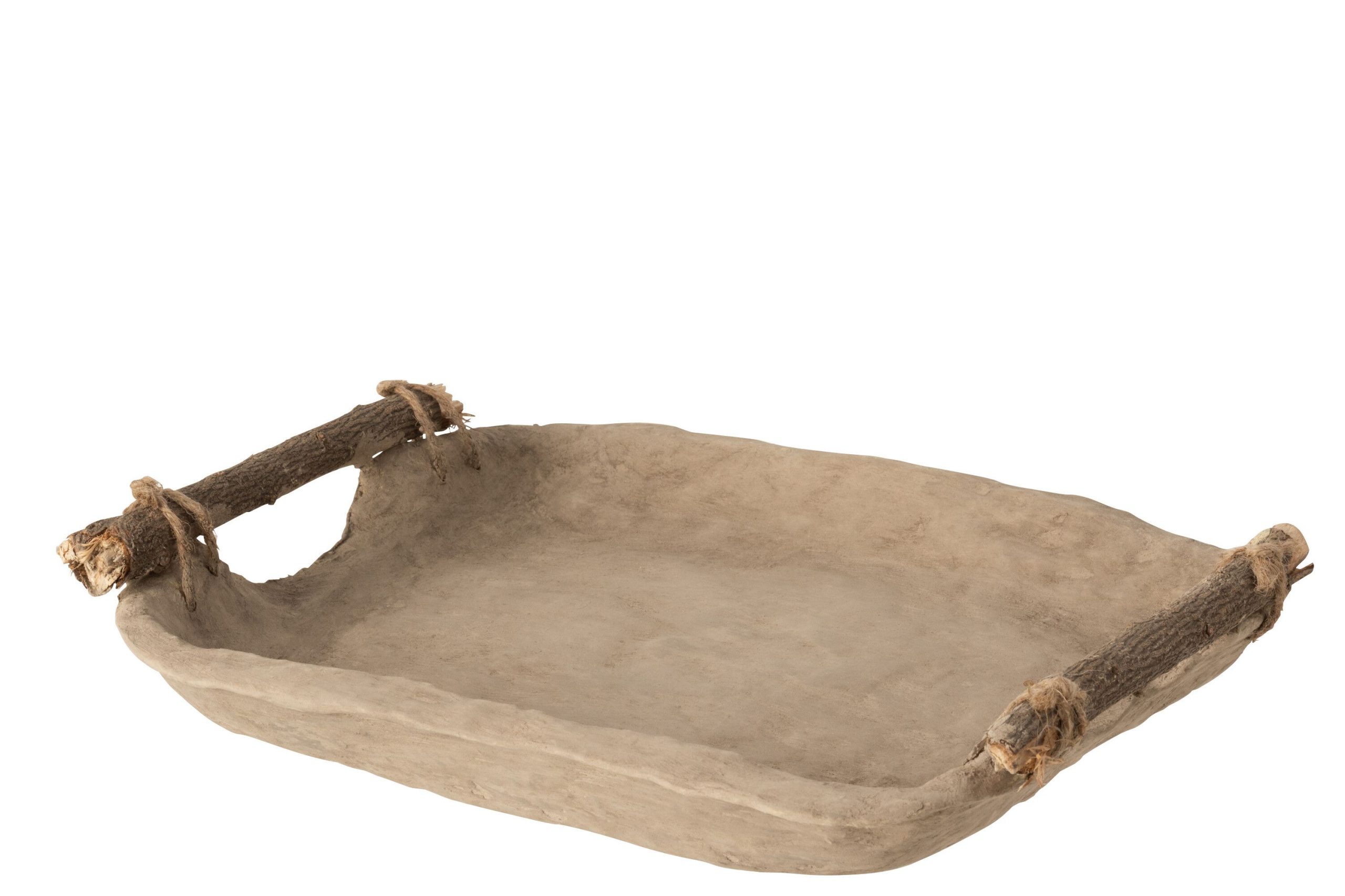 Plateau chad papier mache marron