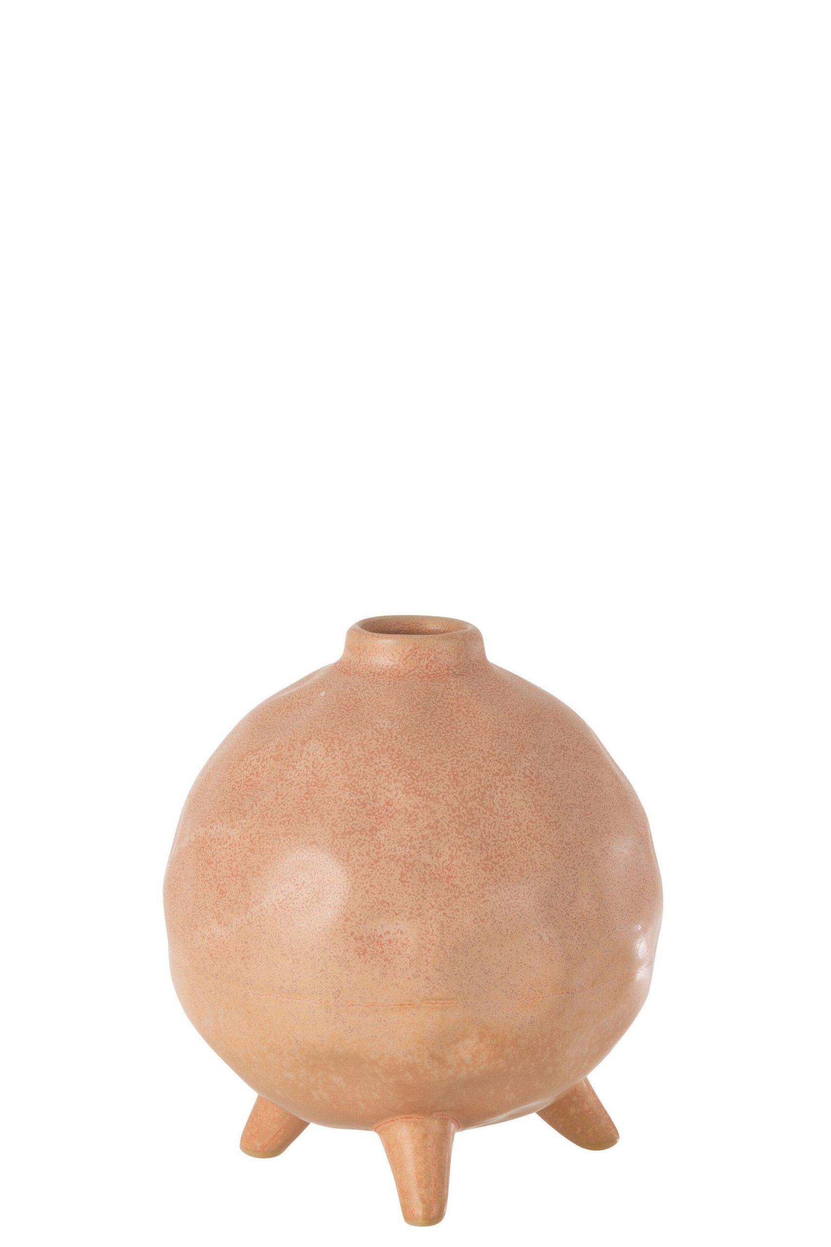 Vase pied rond ceramique rose/orange