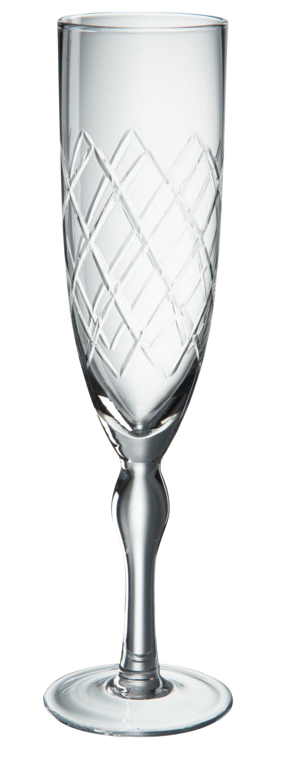 Verre flute verre grave transparent 6x25cm