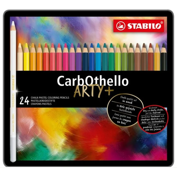 Crayons pastel - Assortiment 24 couleurs STABILO Carbothello ARTY+