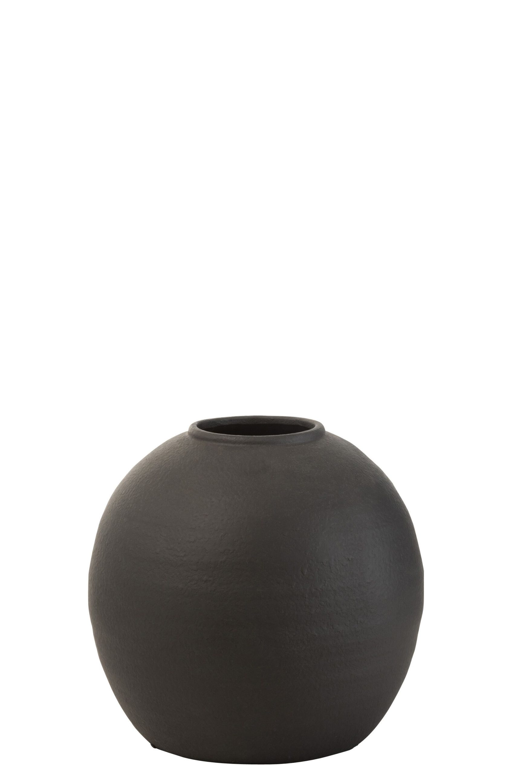 Vase rond ciment noir