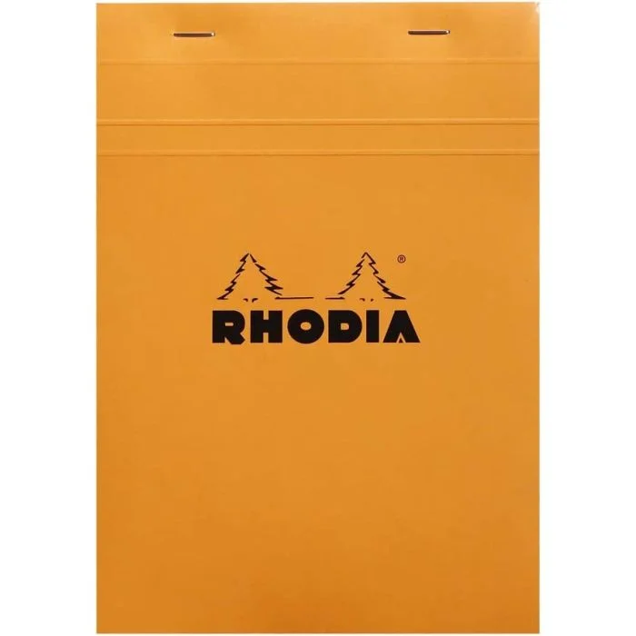 Bloc-Notes quadrillé - 148 x 210 mm A5 RHODIA Couverture Orange