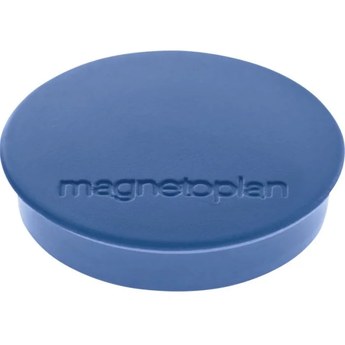 Lot de 10 Aimants ronds Discofix - 30 mm - Bleu foncé MAGNETOPLAN