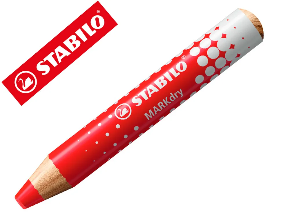 Crayon marqueur markdry pour ecrire sur tableau blanc coloris rouge