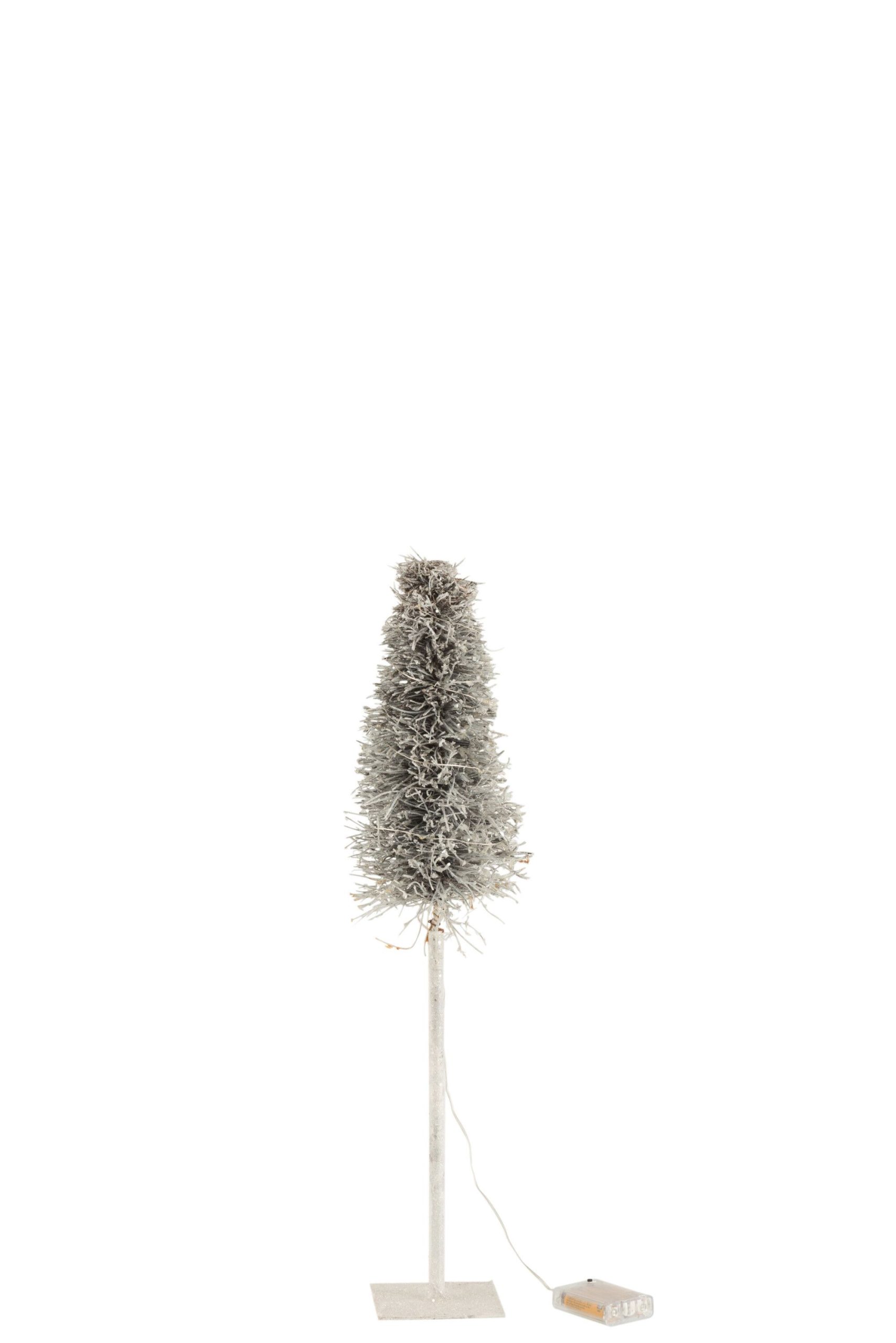Arbre decoratif led/piles branches white wash small