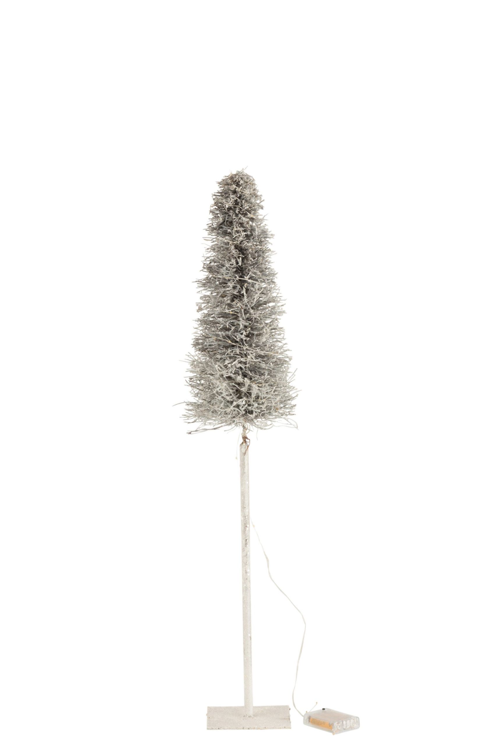 Arbre decoratif led/piles branches white wash medium