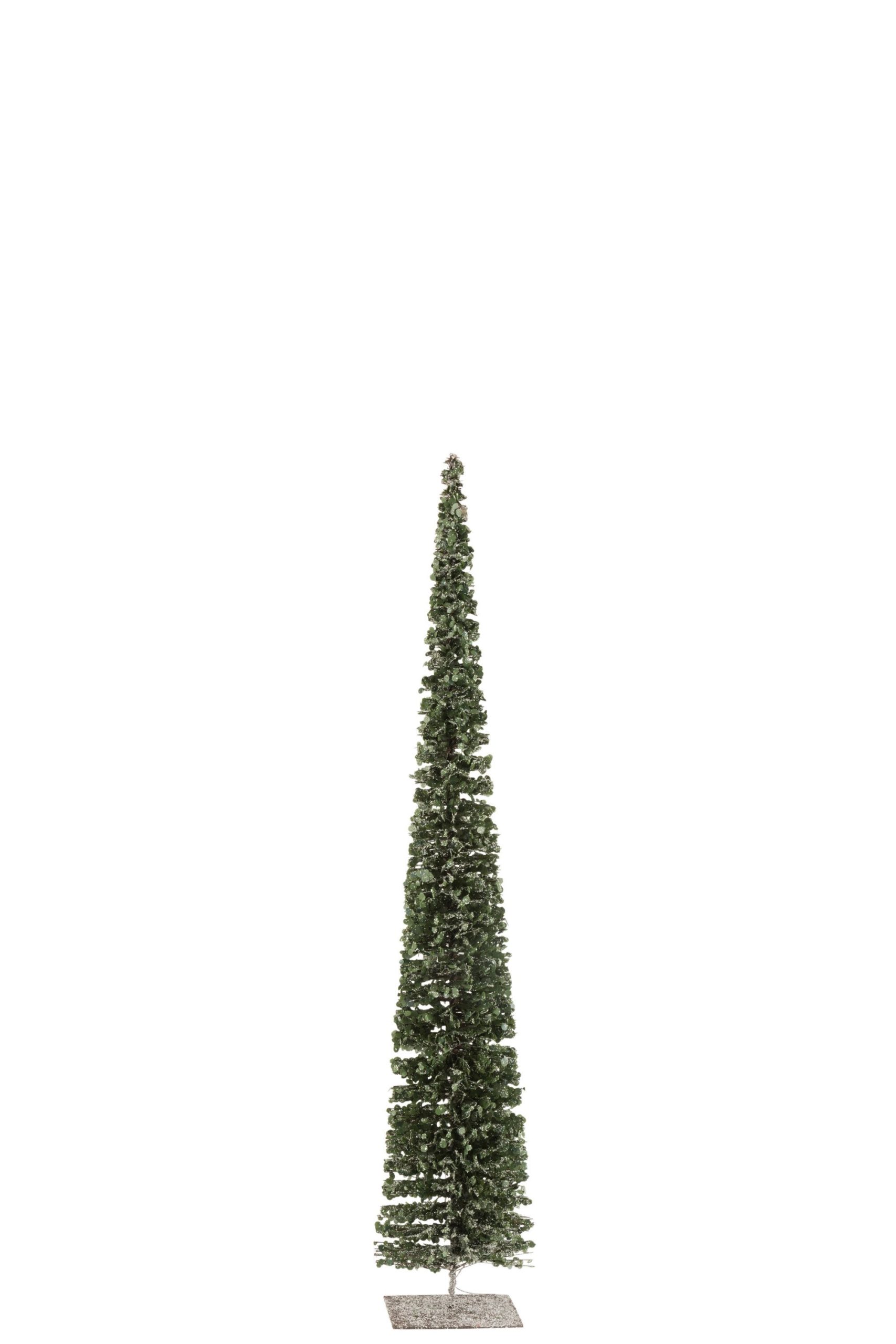 Arbre decoratif neige plastique vert large