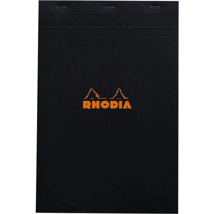 Bloc-Notes quadrillé A4+ - 210 x 318 mm RHODIA N°19 Couverture Noire