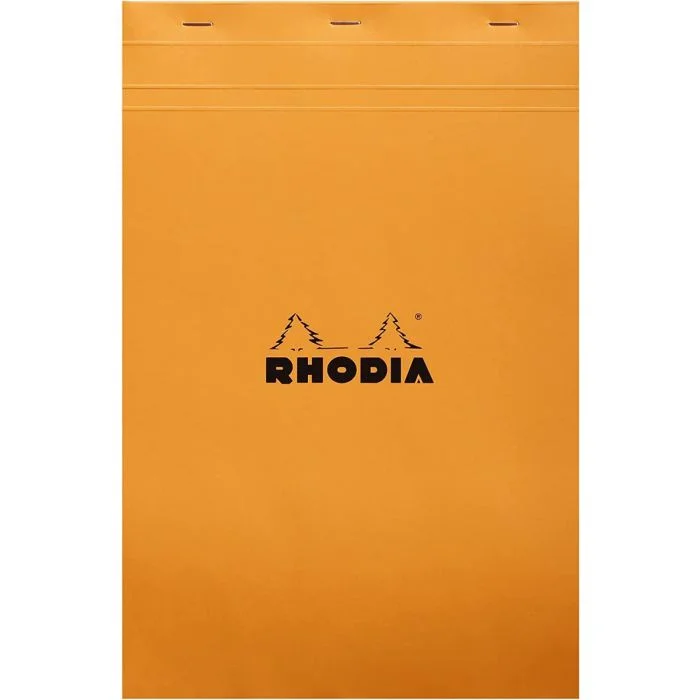Bloc-Notes quadrillé A4+ 210 x 318 mm RHODIA N°19 Couverture Orange