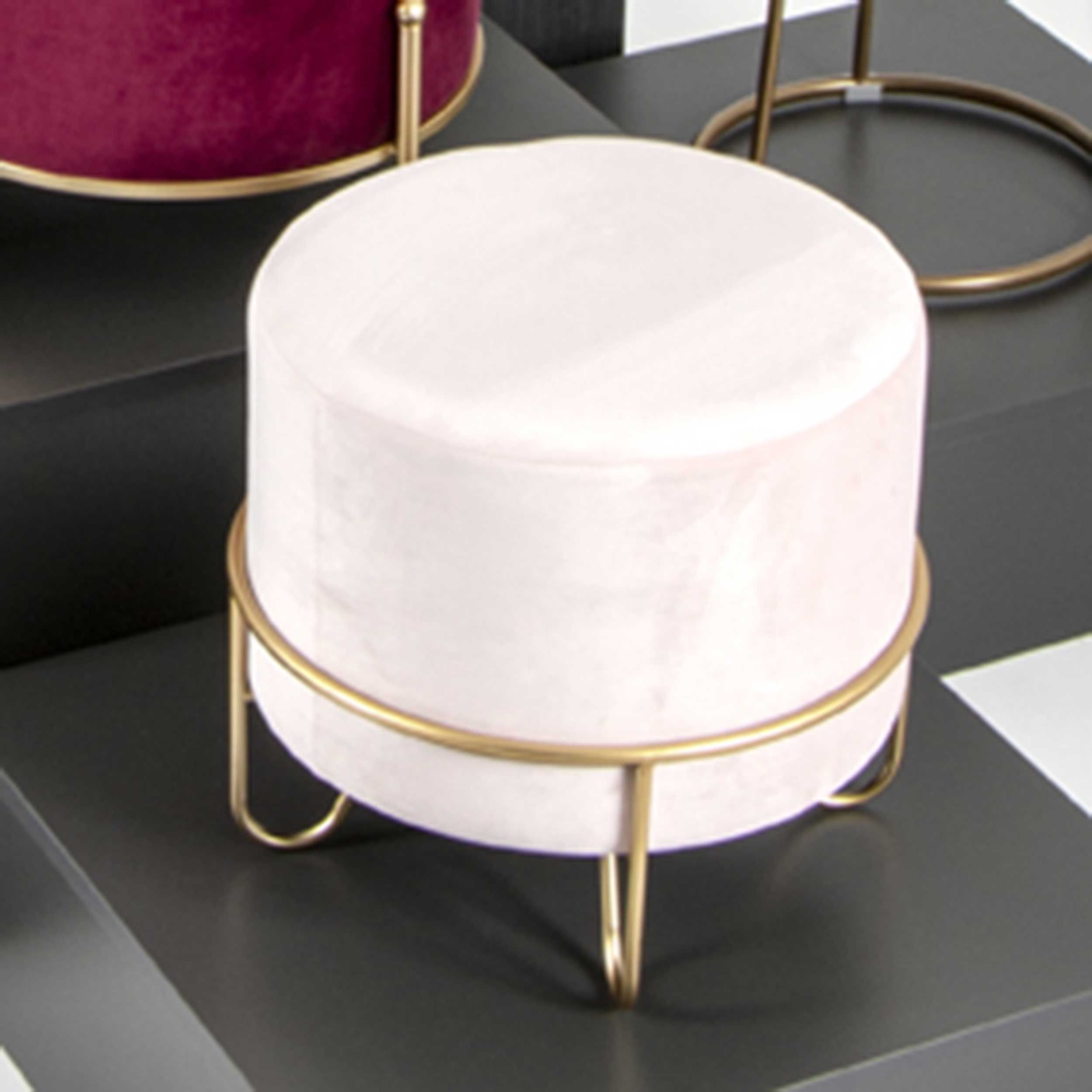 Tabouret | Ø38 cm x 40 cm | Blanc