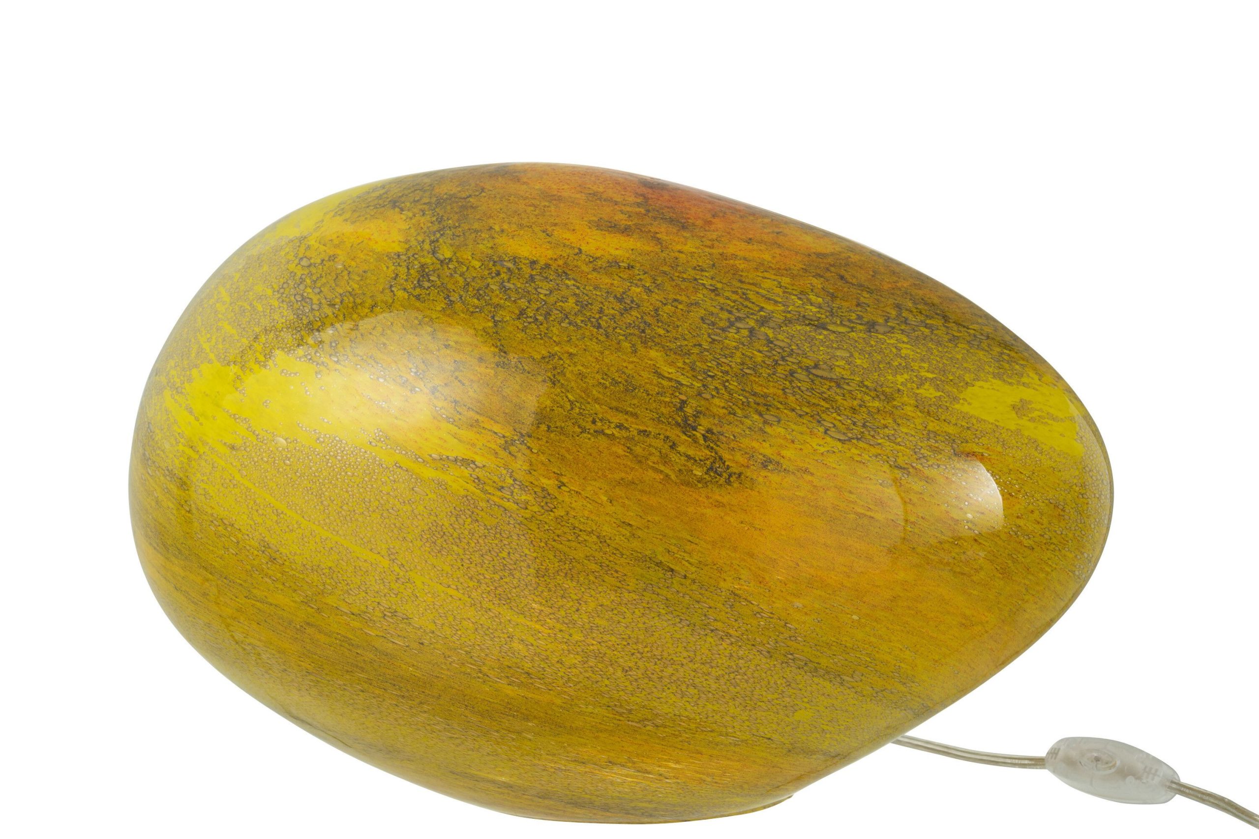 Lampe dany lignes ovales verre jaune