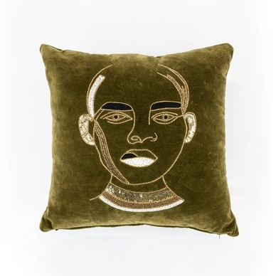 Coussin By-Boo Dax Green 50 x 50 cm