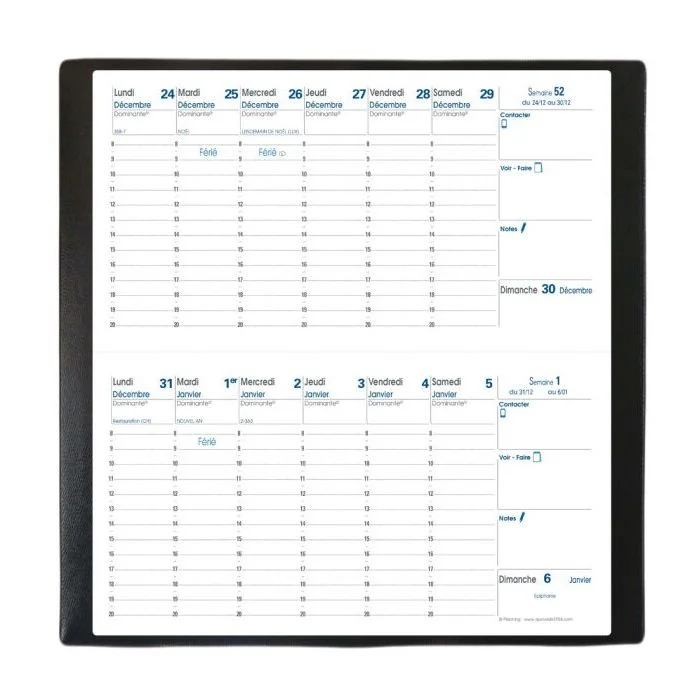 Agenda de poche 2026 Paysage - Bi-Planning - 88 x 170 mm QUO VADIS