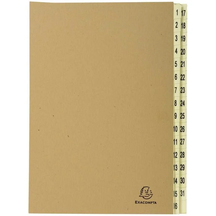 Trieur Numérique - 31 compartiments - Brun EXACOMPTA