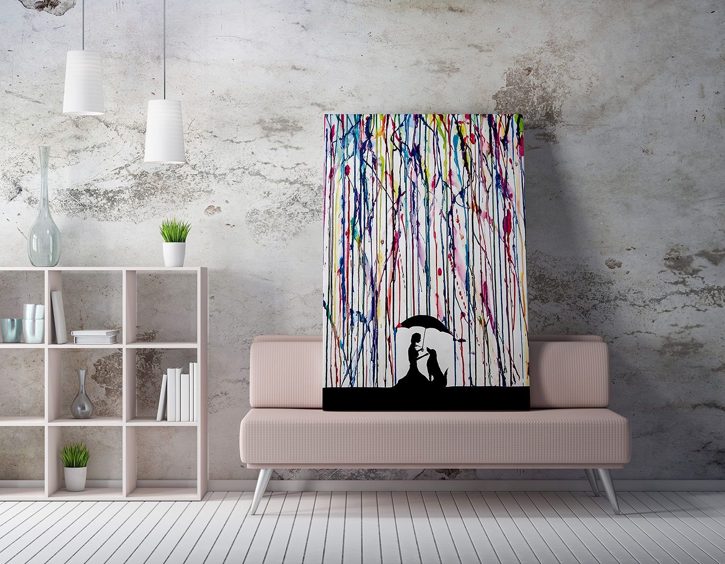 Wirtz Peinture décorative sur toile | 50 otton/Polyester | 50x70 cm | Multicolore