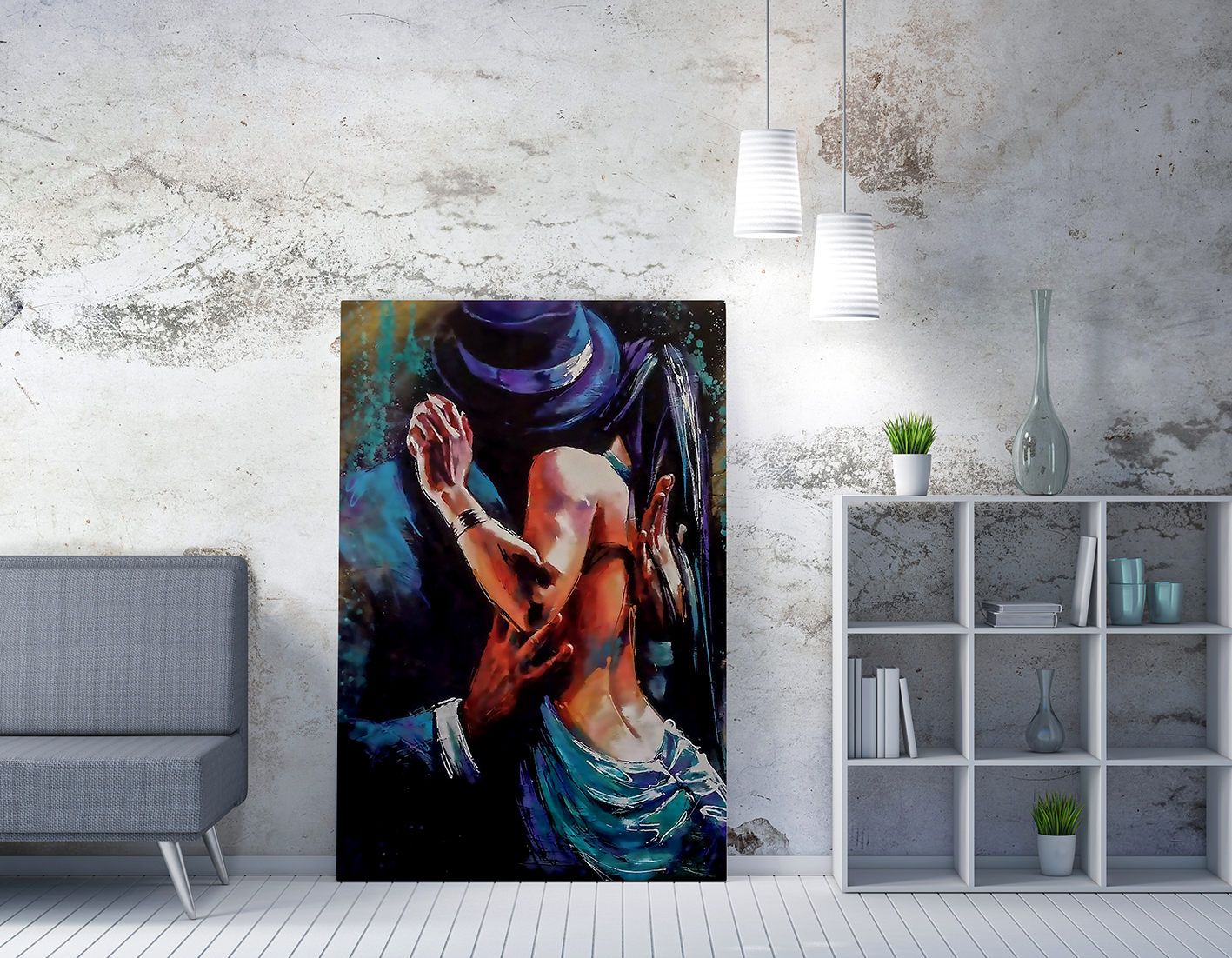 Wirtz Peinture décorative sur toile encadrée - Multicolore (70x100 cm)