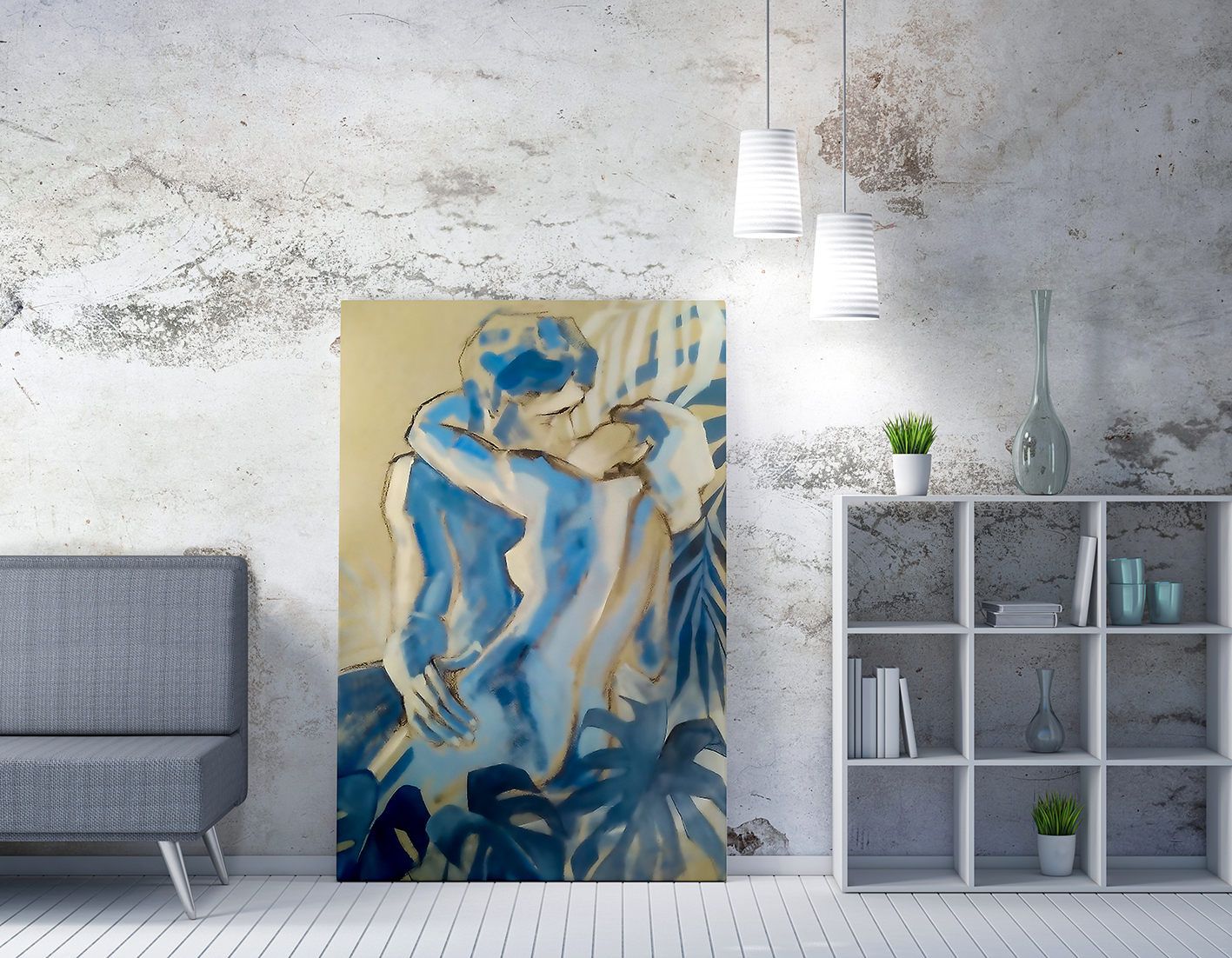 Wirtz Peinture sur toile encadrée 70x100cm | Multicolore