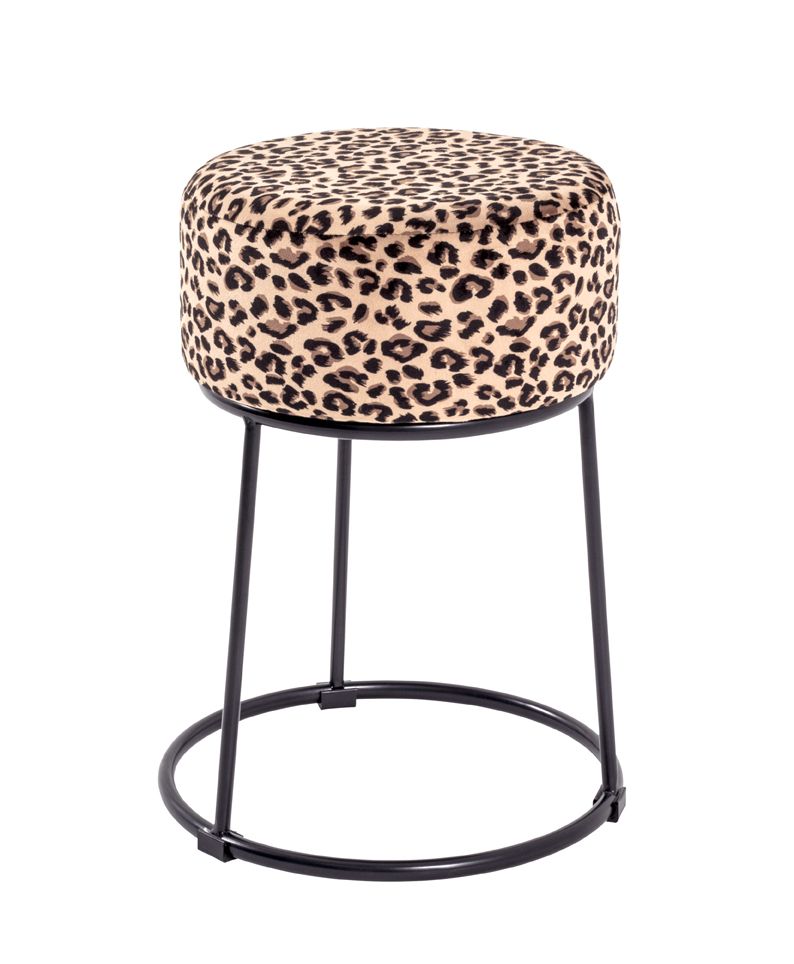 Tabouret | Ø30 cm x 46 cm | Motif léopard