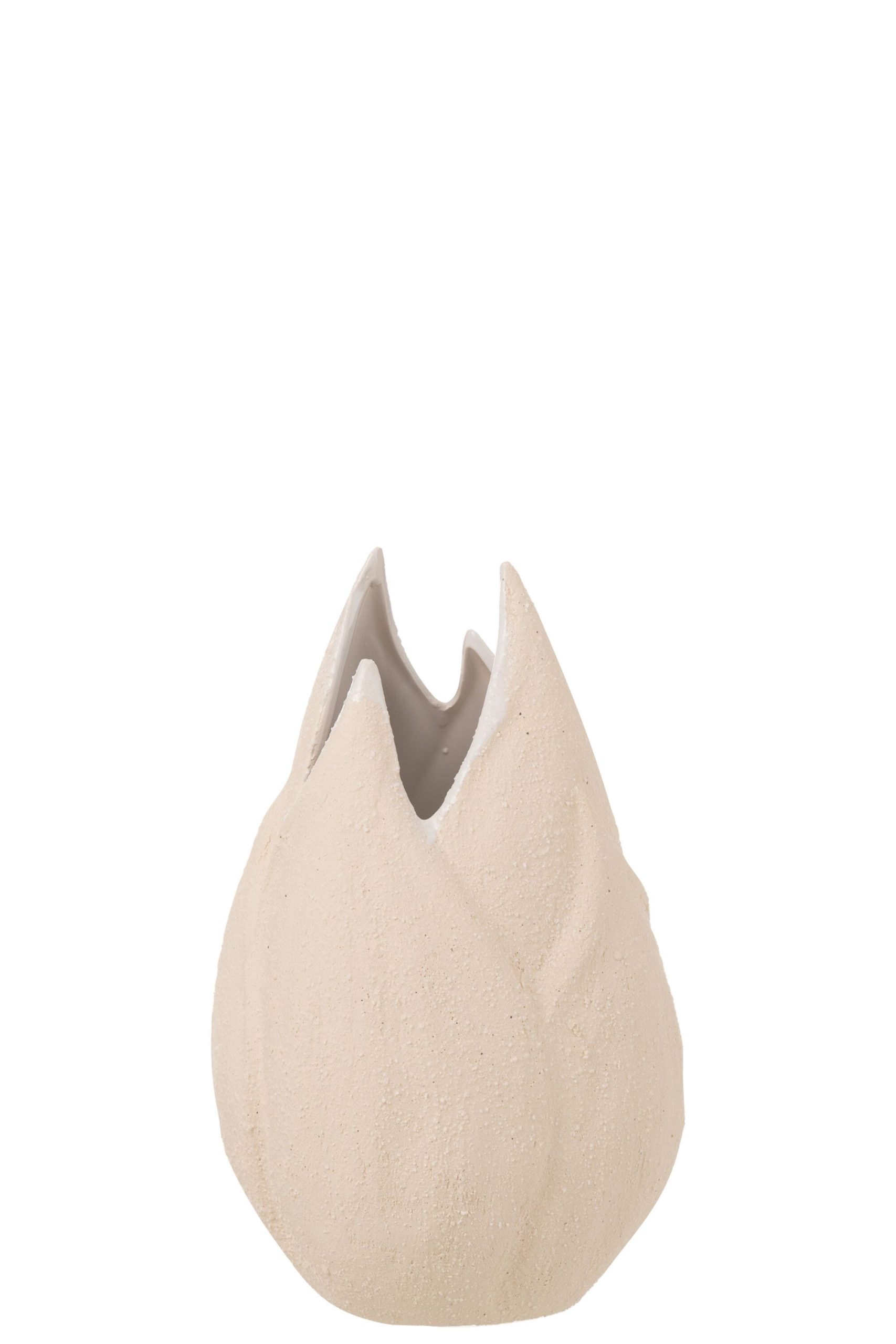 Vase sable ceramique beige large