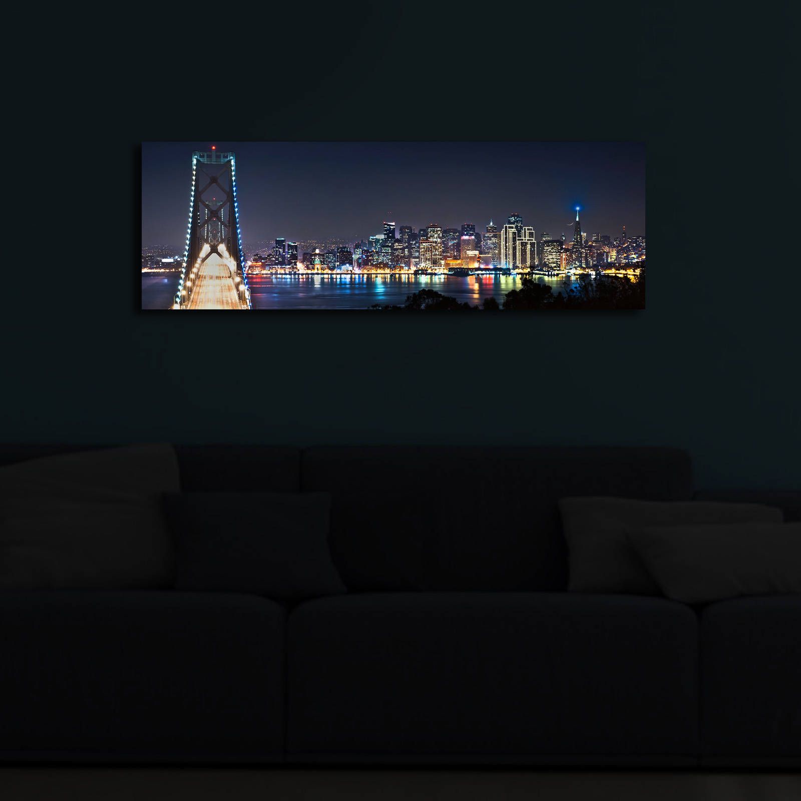 Shining LED Canvas | 100% Suede | 30x90cm | Multicolore