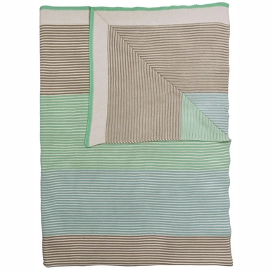 Plaid Pip Studio Blockstripe Throw Vert Clair