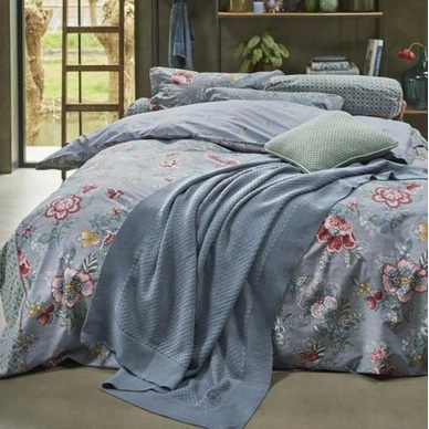 Plaid Pip Studio Cosy Blue Acrylique