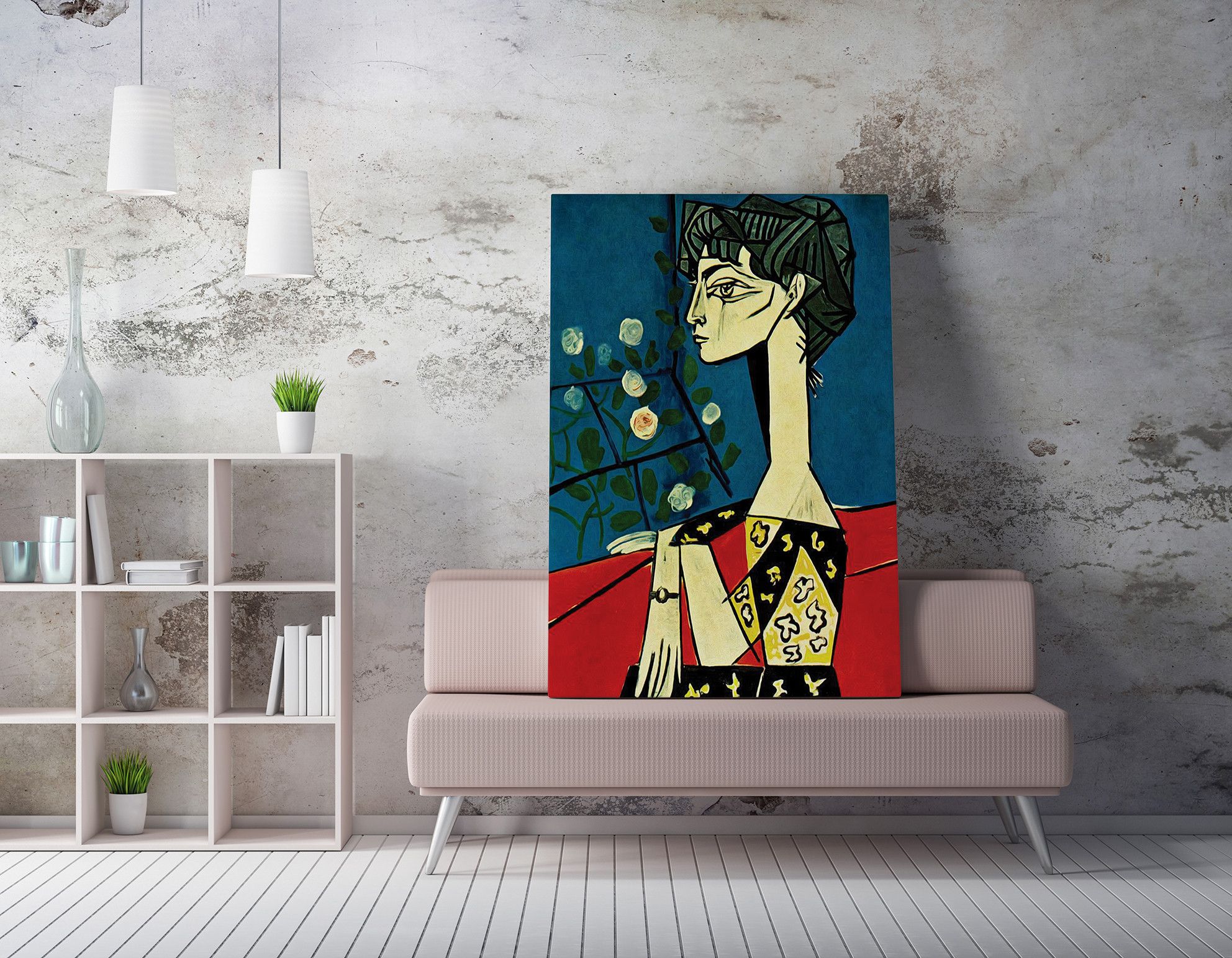 Vega Peinture décorative sur toile 50x70cm | Multicolore