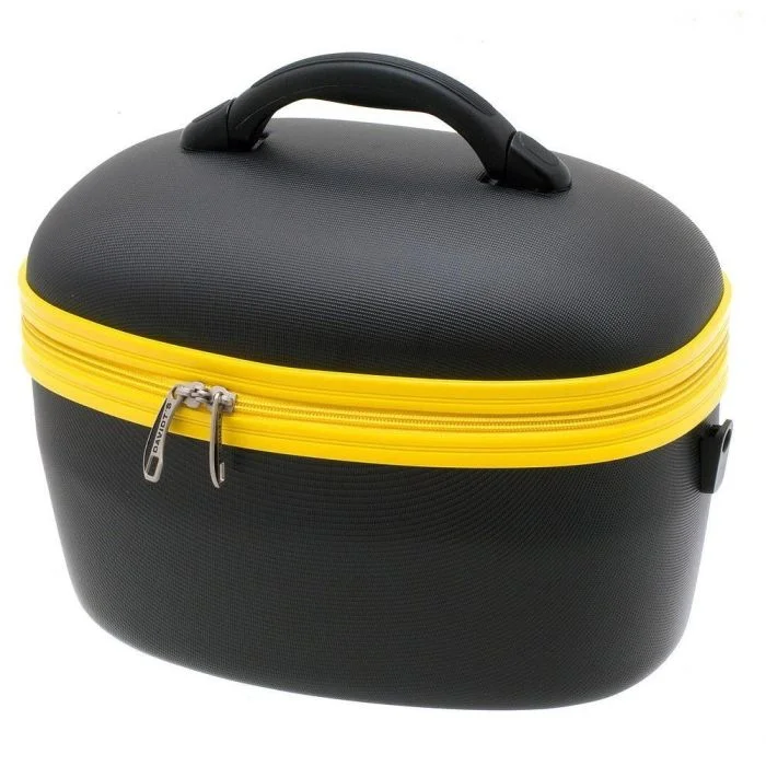 Vanity Case en plastique - Noir/Jaune DAVIDT'S