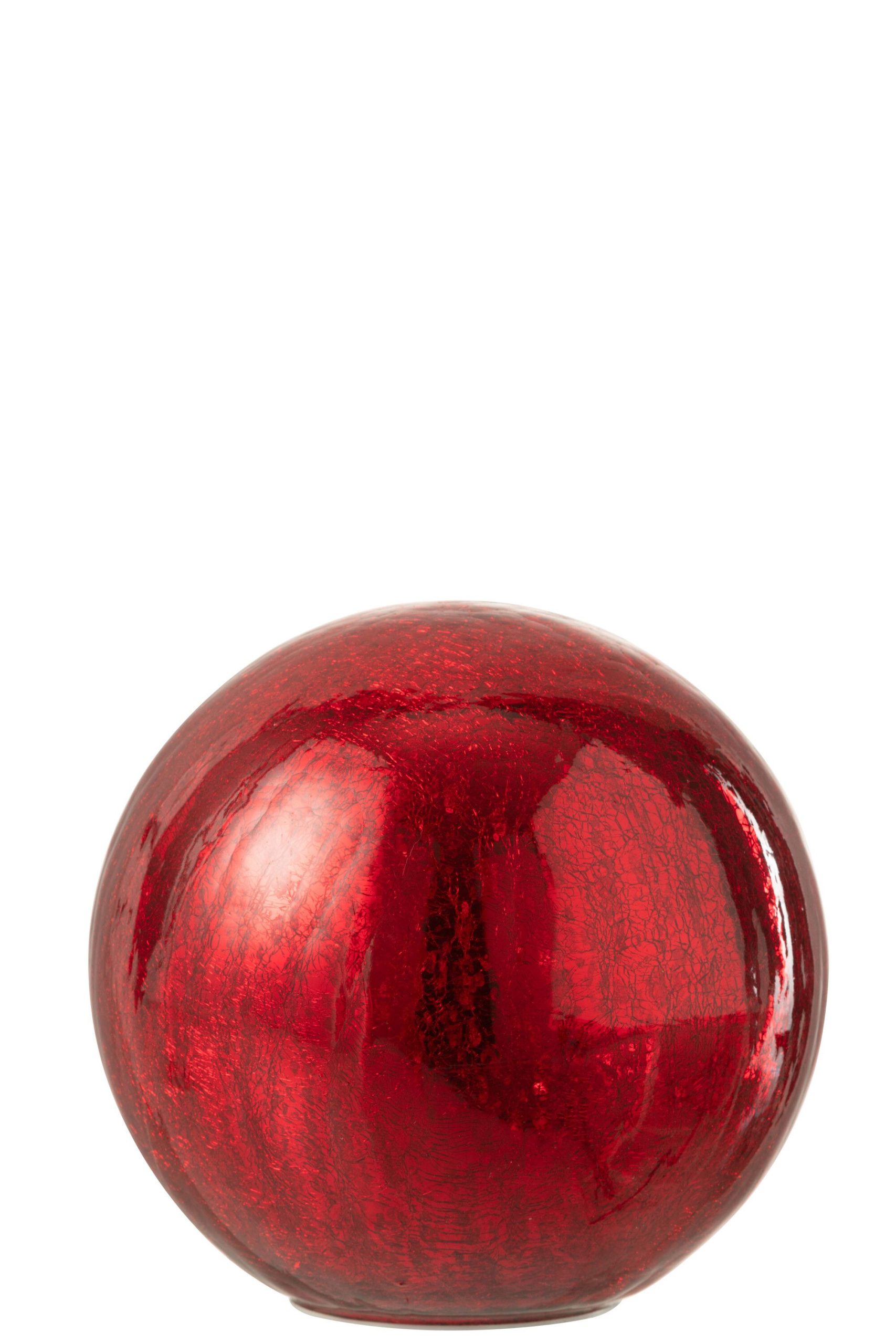 Boule led verre rouge large