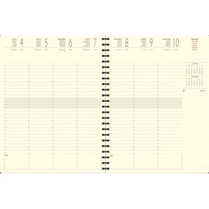 Agenda 2026 Semainier EUROTIME 27S - 210 x 270 mm EXACOMPTA