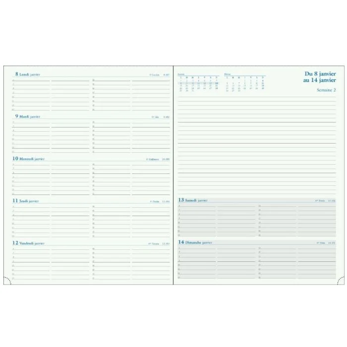 Agenda Semainier 2026 - 27 x 21 cm EXACOMPTA Espace 27