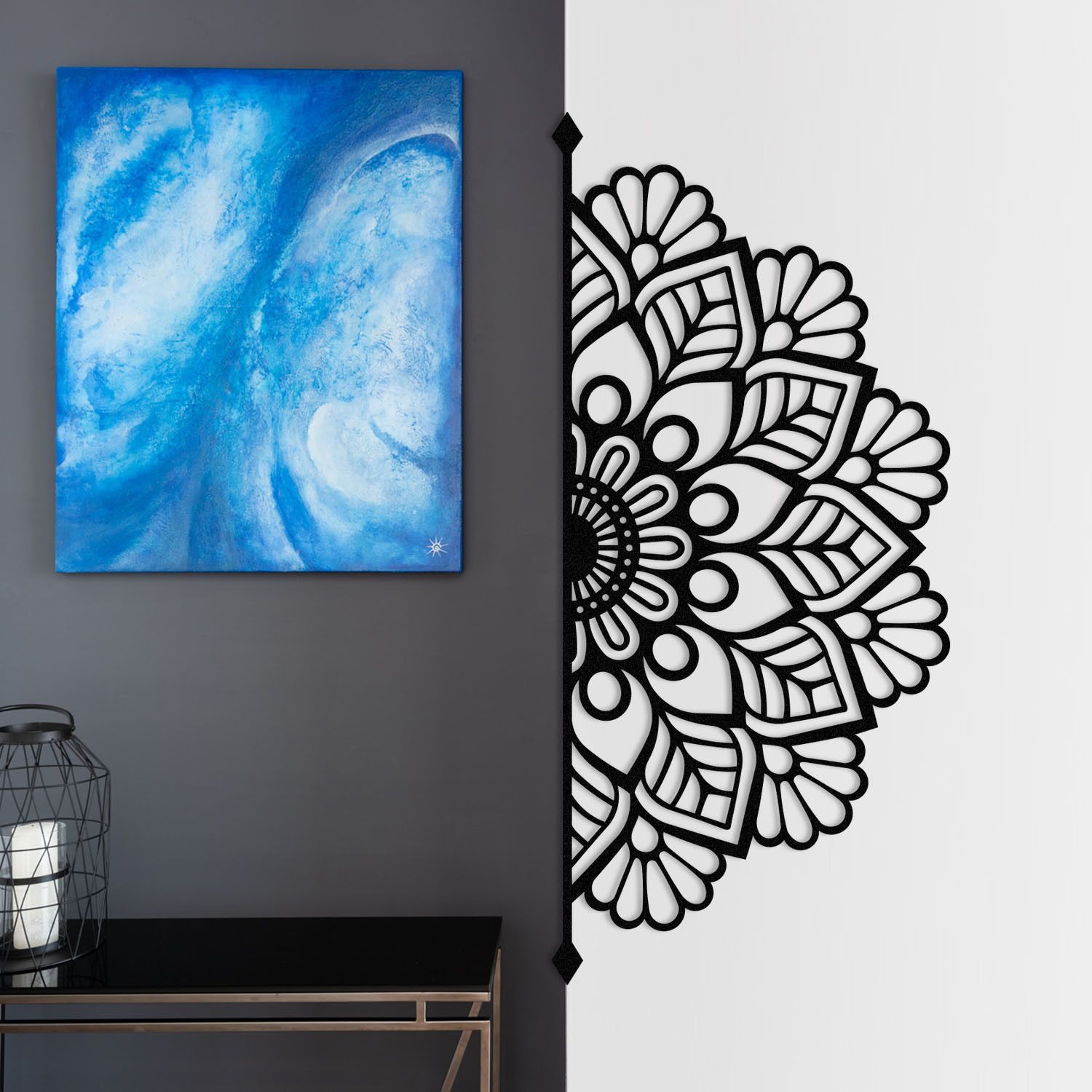 Wallity Décoration murale en métal | 100% métal | 1 d'épaisseur | Noir